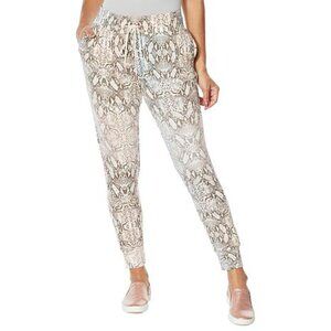 New! Skinny Girl French Terry Jogger Pants-  Earthen Taupe Ombre